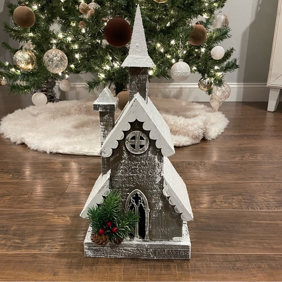 Other - Wooden Church Christmas Decor